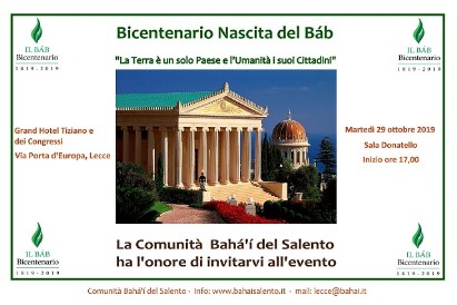 Lecce festeggia Bicentenario nascita del Bab